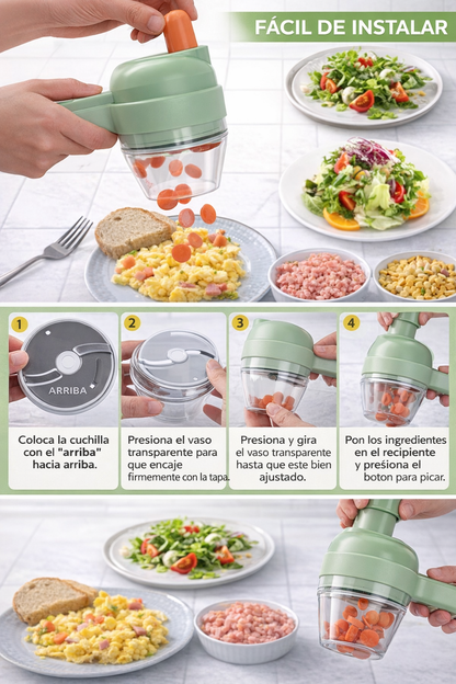 Cortador de verduras 4 en 1 multifunción
